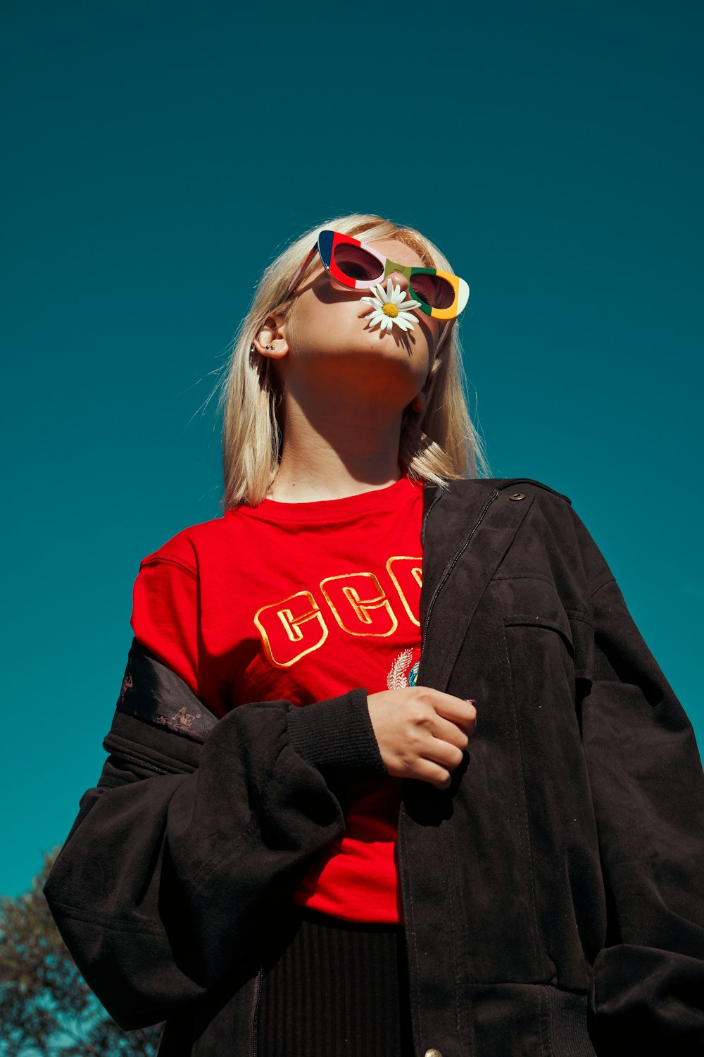 Editorial street fashion composition
